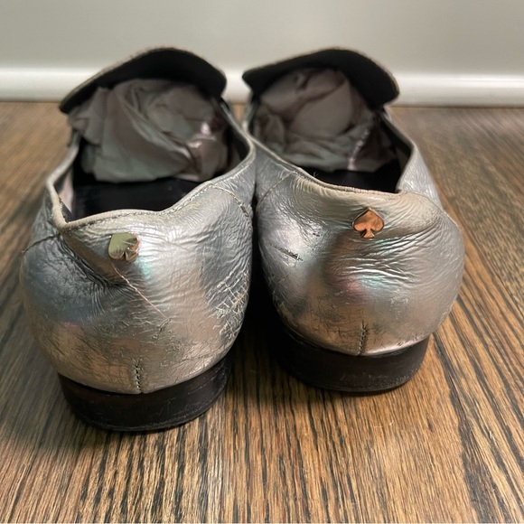 Kate Spade New York Metallic Silver Genevieve Loafers size 8 - Picture 6 of 8
